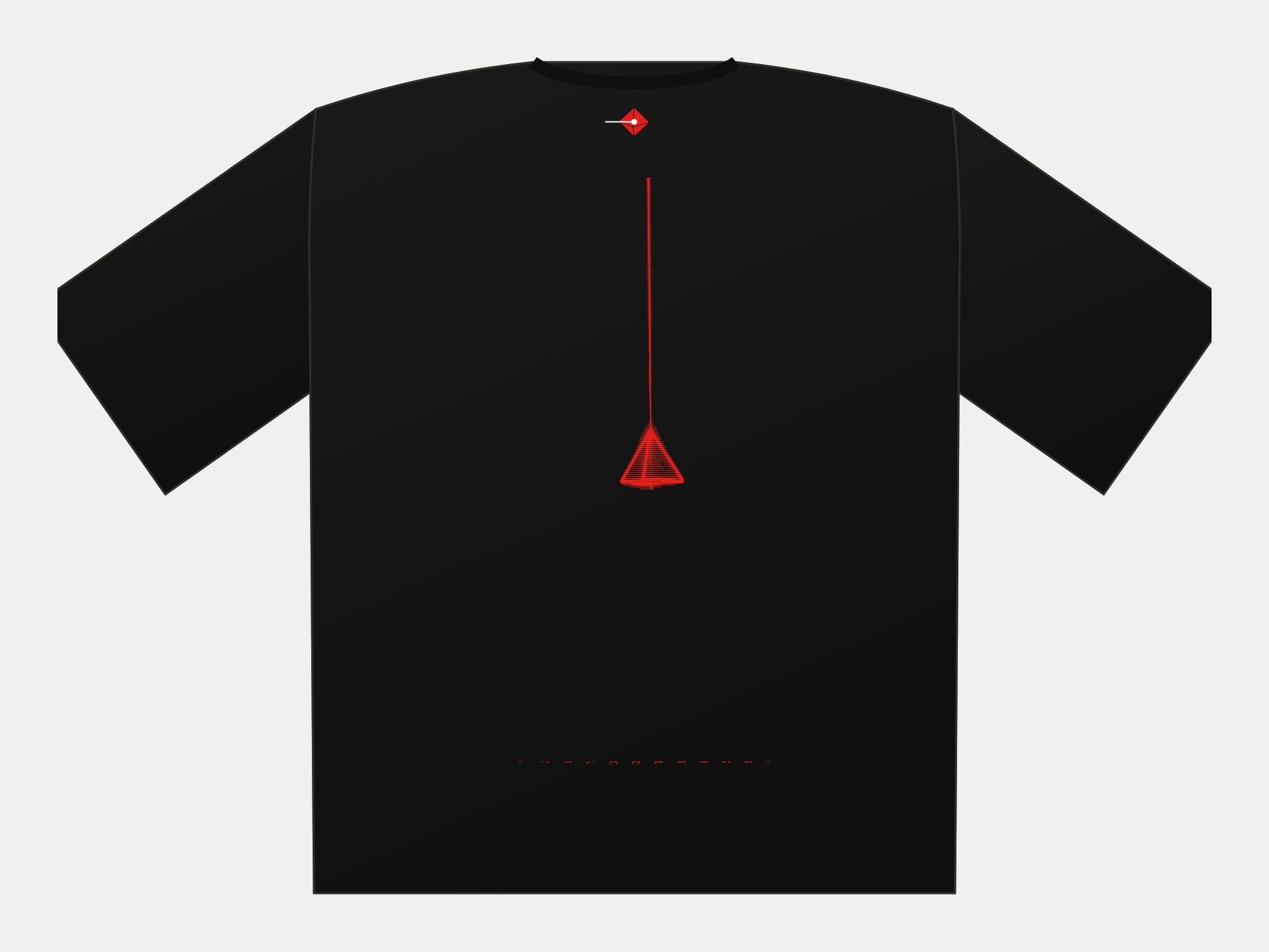 Plano de Polera oversize Axis I, espalda