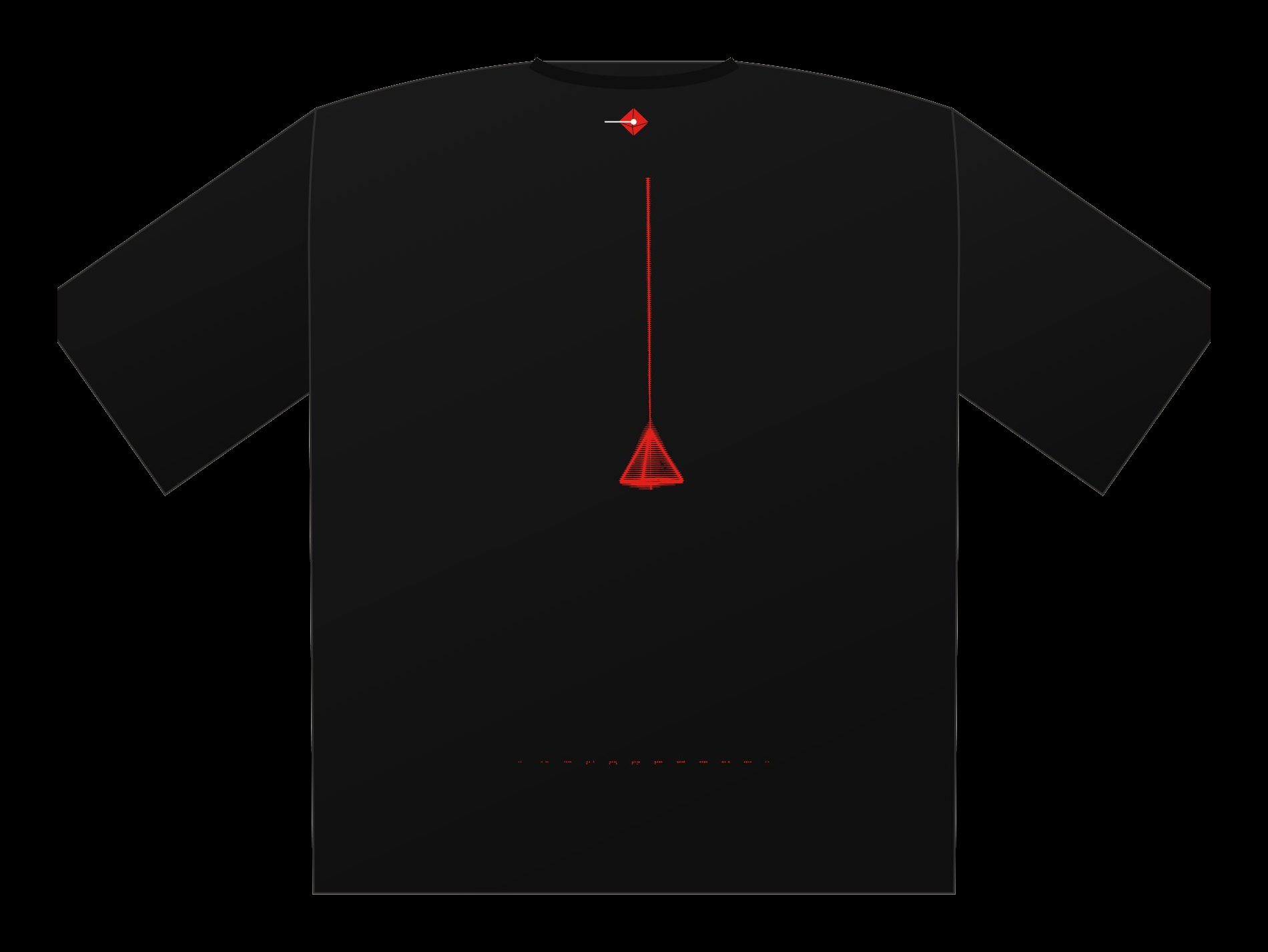 Plano de Polera oversize Axis I, espalda