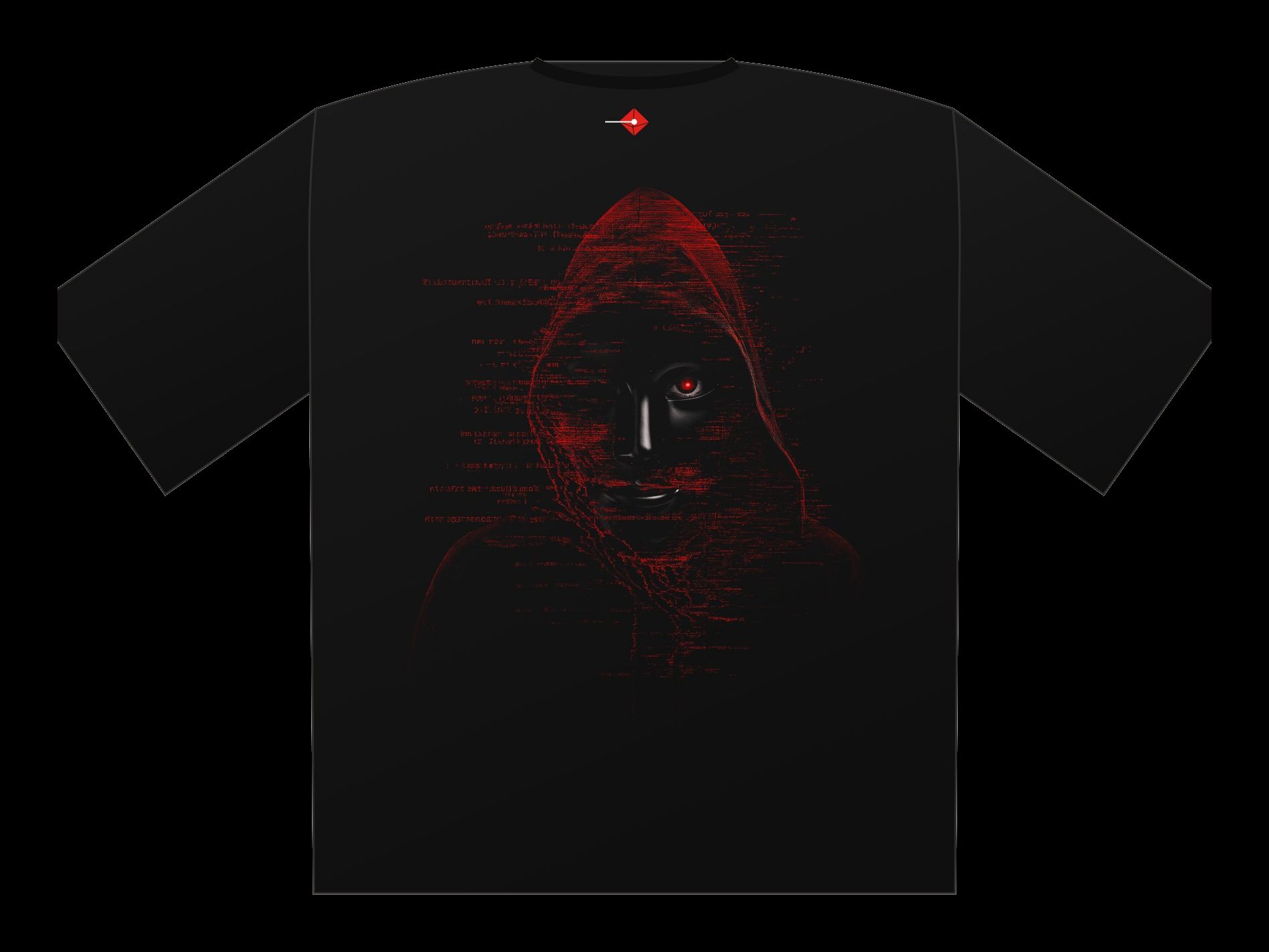 Plano de Polera oversize Máscara Negra, espalda