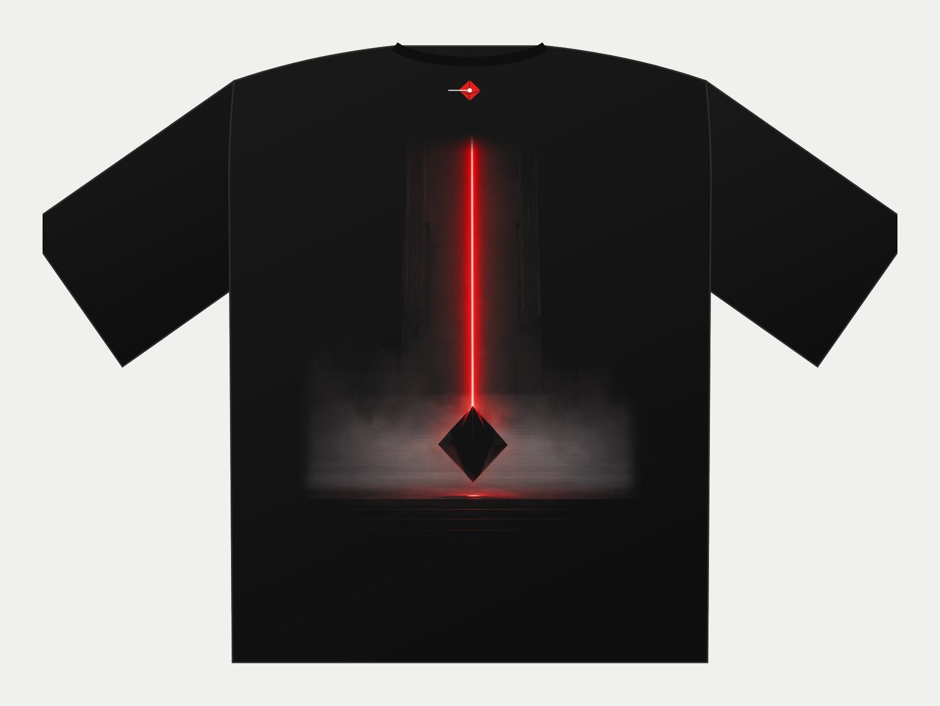 Plano de Polera oversize Monolito, espalda