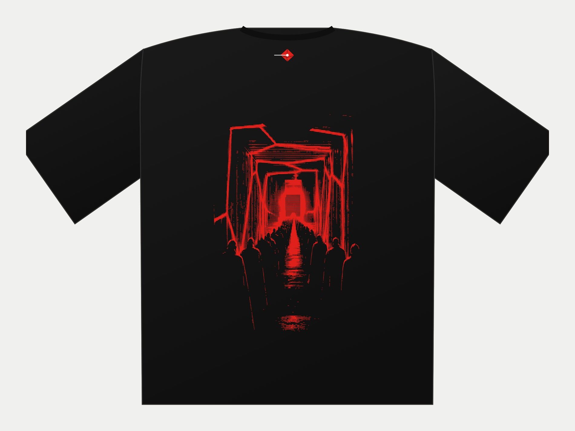 Plano de Polera oversize Portal I, espalda