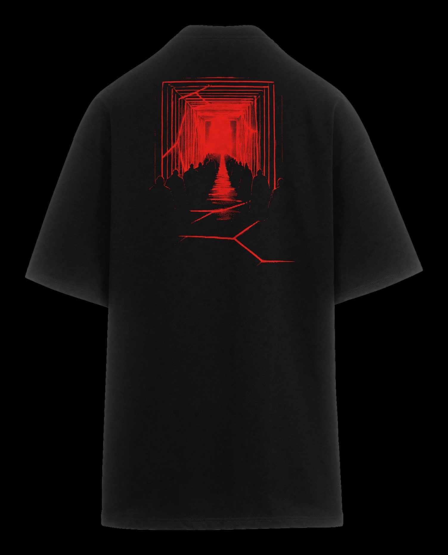 Polera oversize Portal II, espalda