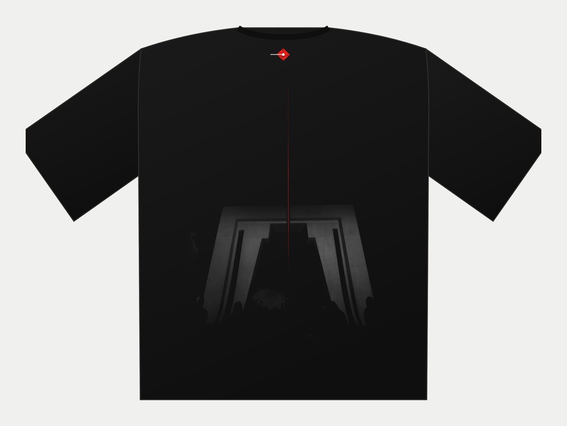 Plano de Polera oversize Procesión I, espalda