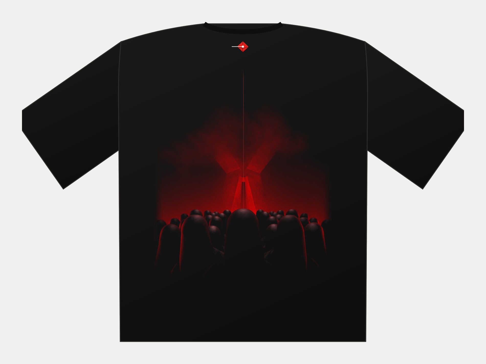 Plano de Polera oversize Procesión II, espalda