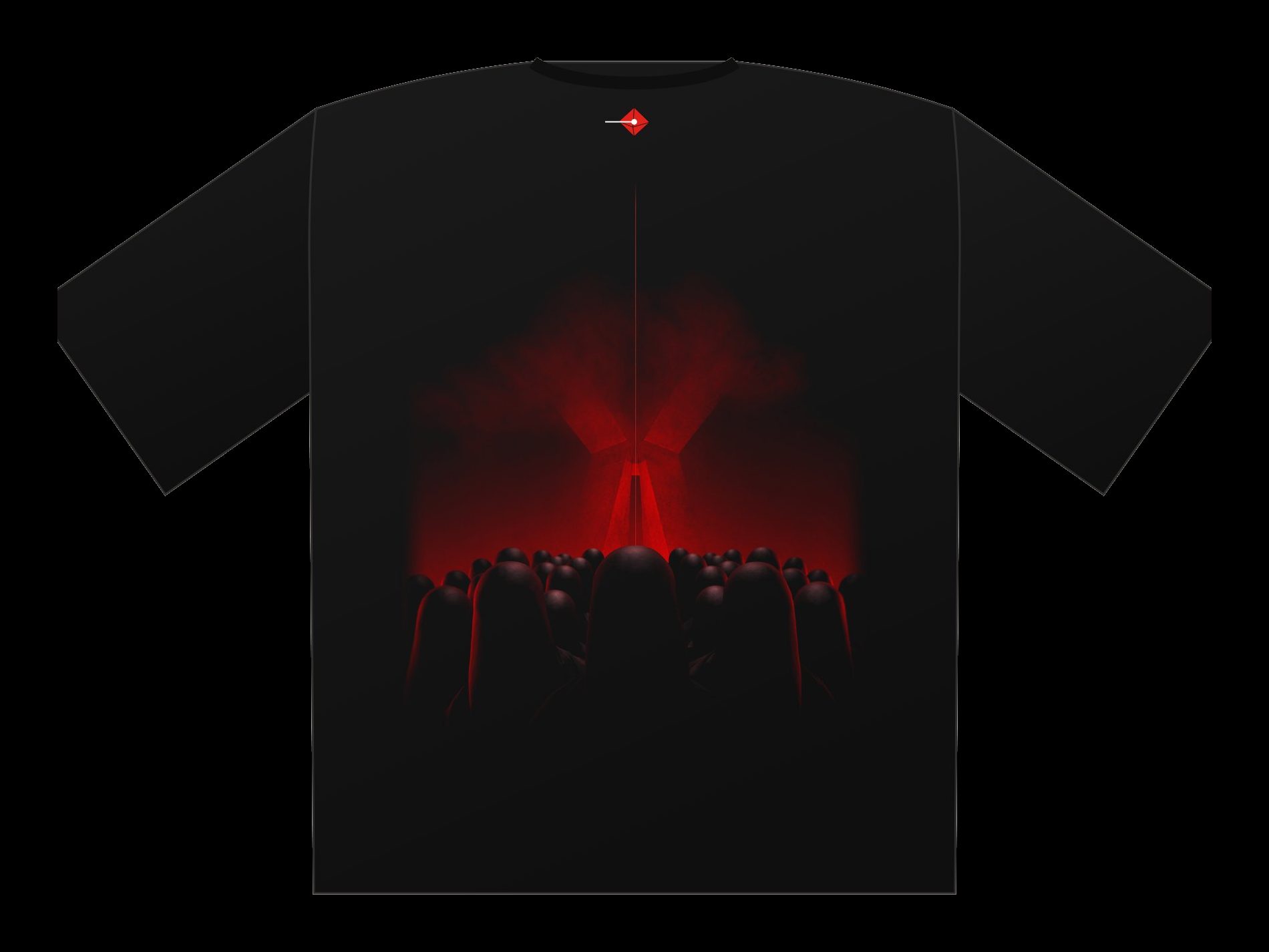 Plano de Polera oversize Procesión II, espalda
