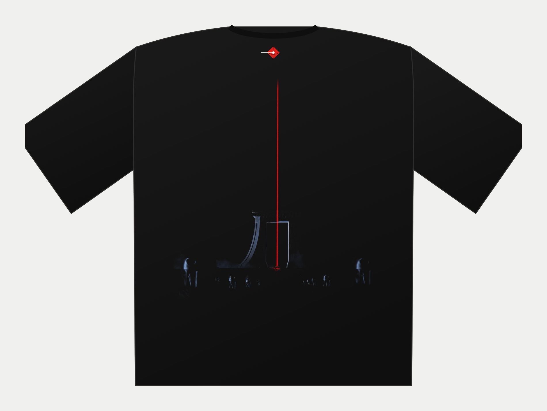 Plano de Polera oversize Procesión III, espalda