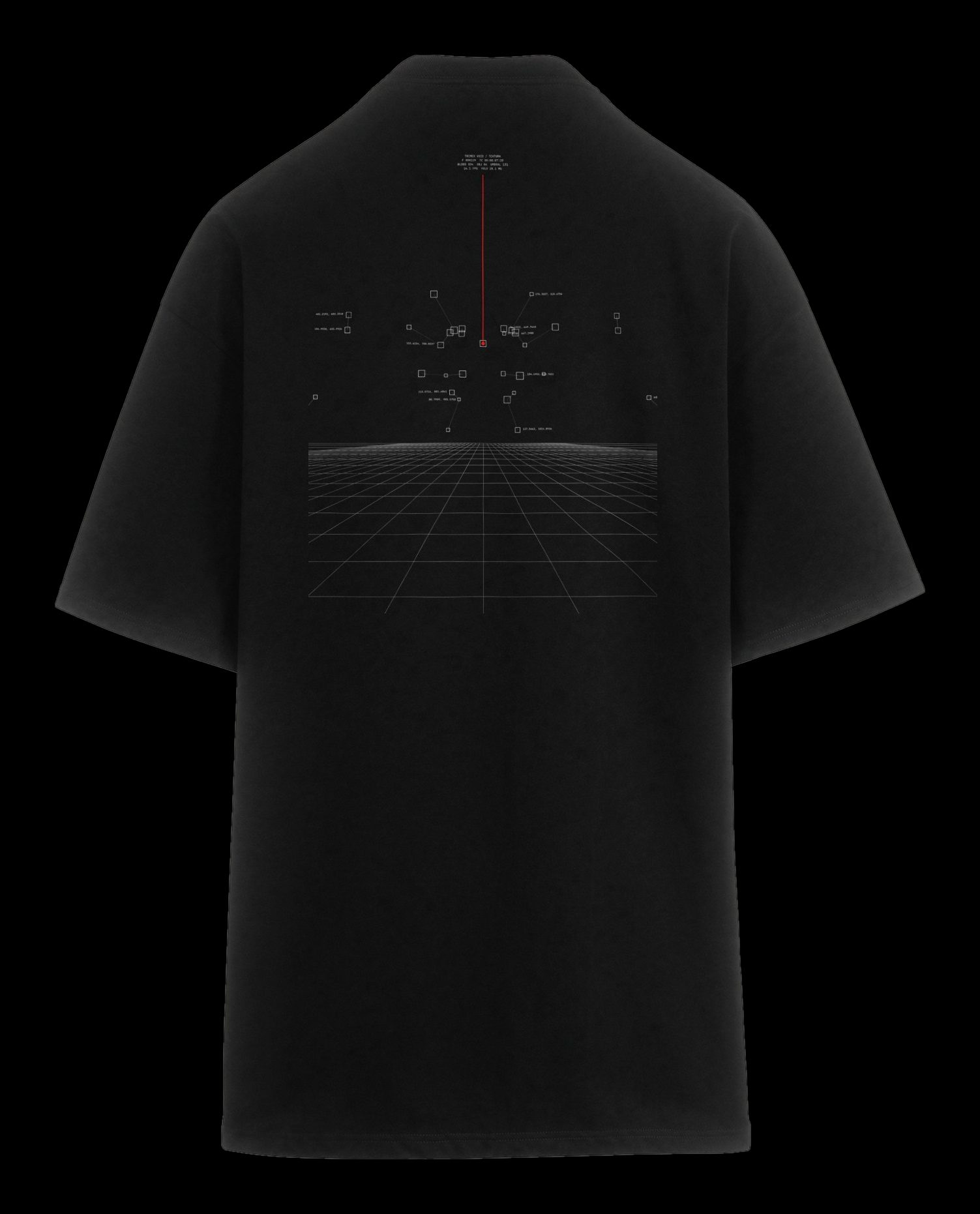Polera oversize Constelación, espalda