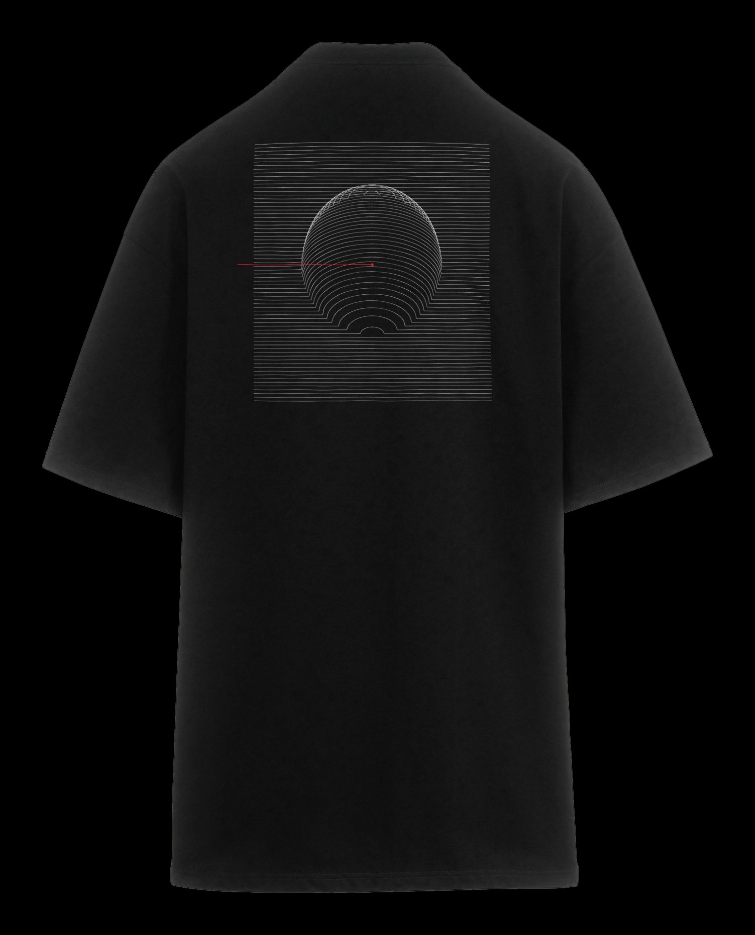 Polera oversize Escaneo, espalda
