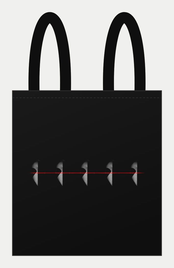 Plano de Tote bag Máscaras, cara estampada