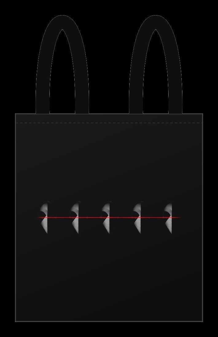 Plano de Tote bag Máscaras, cara estampada