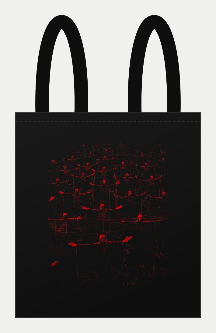 Plano de Tote bag Tracking, cara estampada