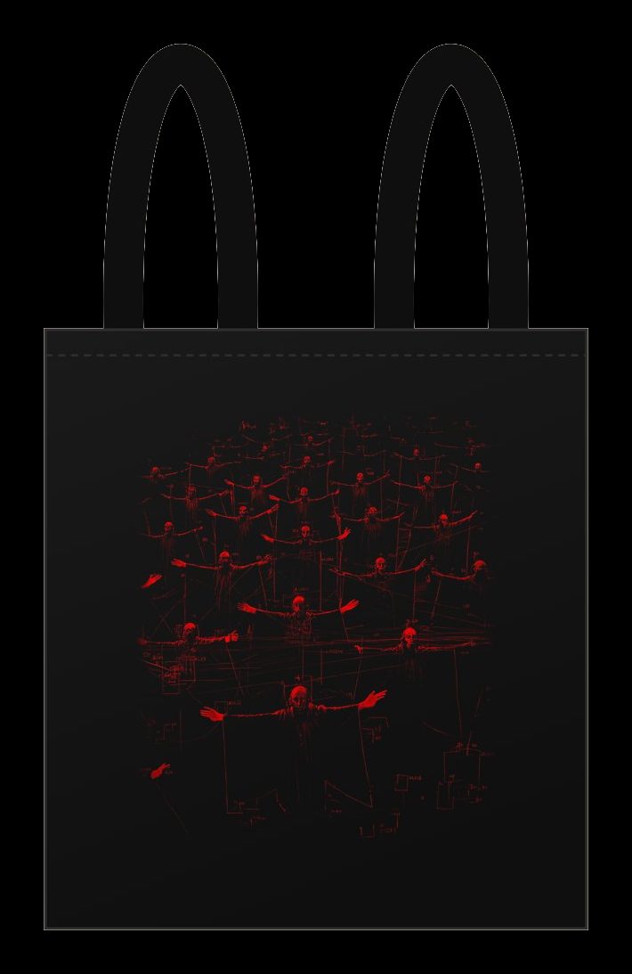 Plano de Tote bag Tracking, cara estampada