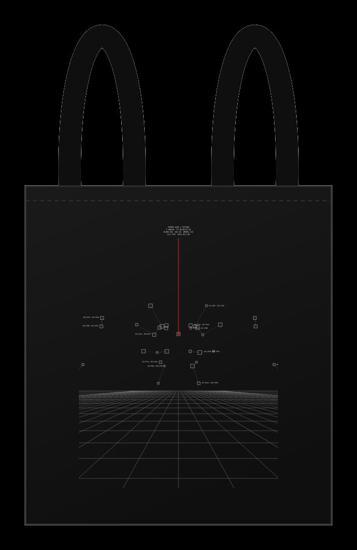 Plano de Tote bag Constelación, cara estampada