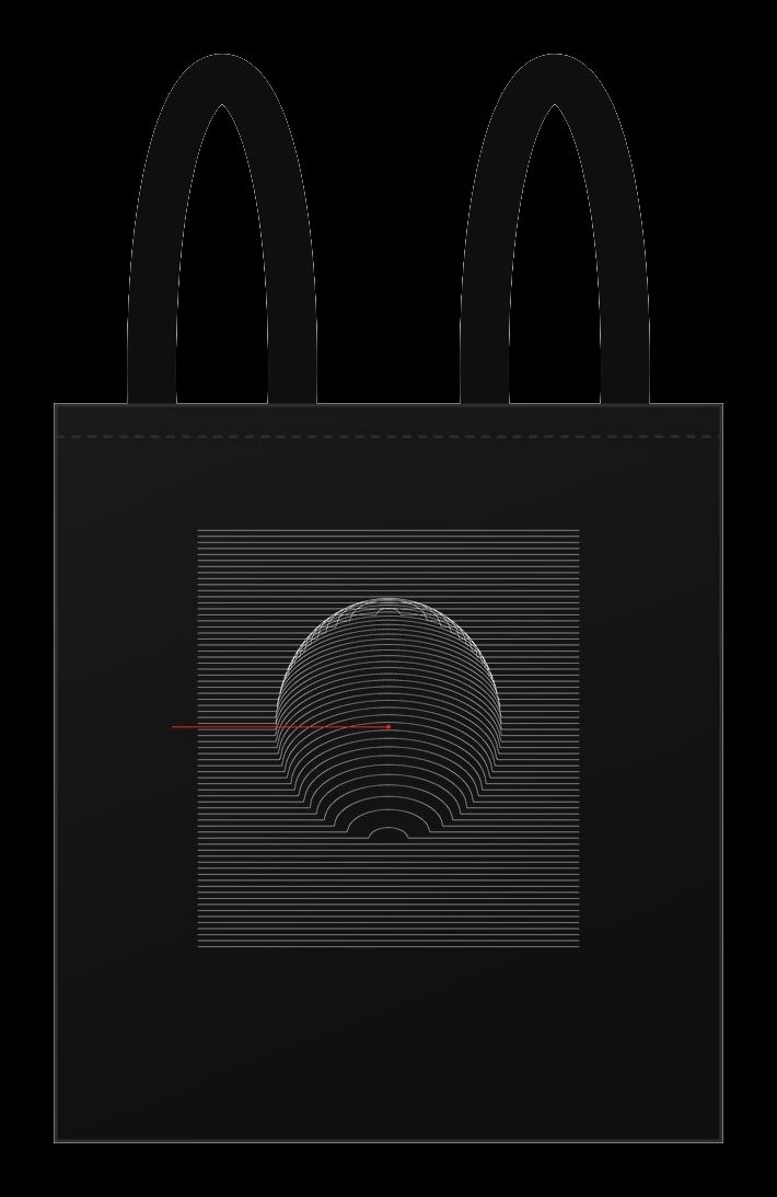Plano de Tote bag Escaneo, cara estampada