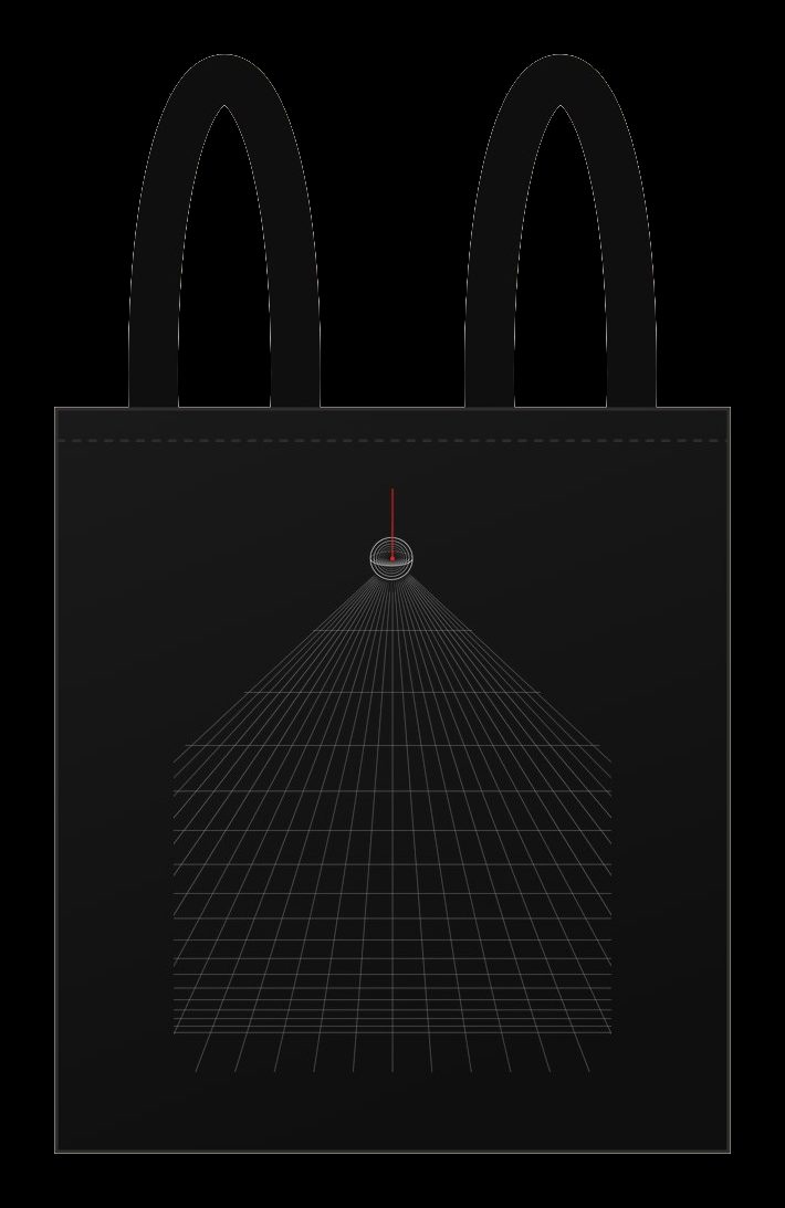 Plano de Tote bag Fuga Alta, cara estampada