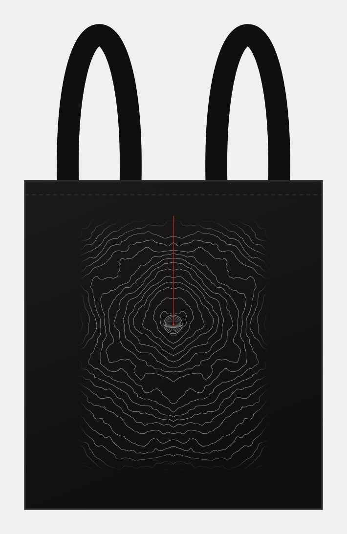 Plano de Tote bag Isolíneas, cara estampada