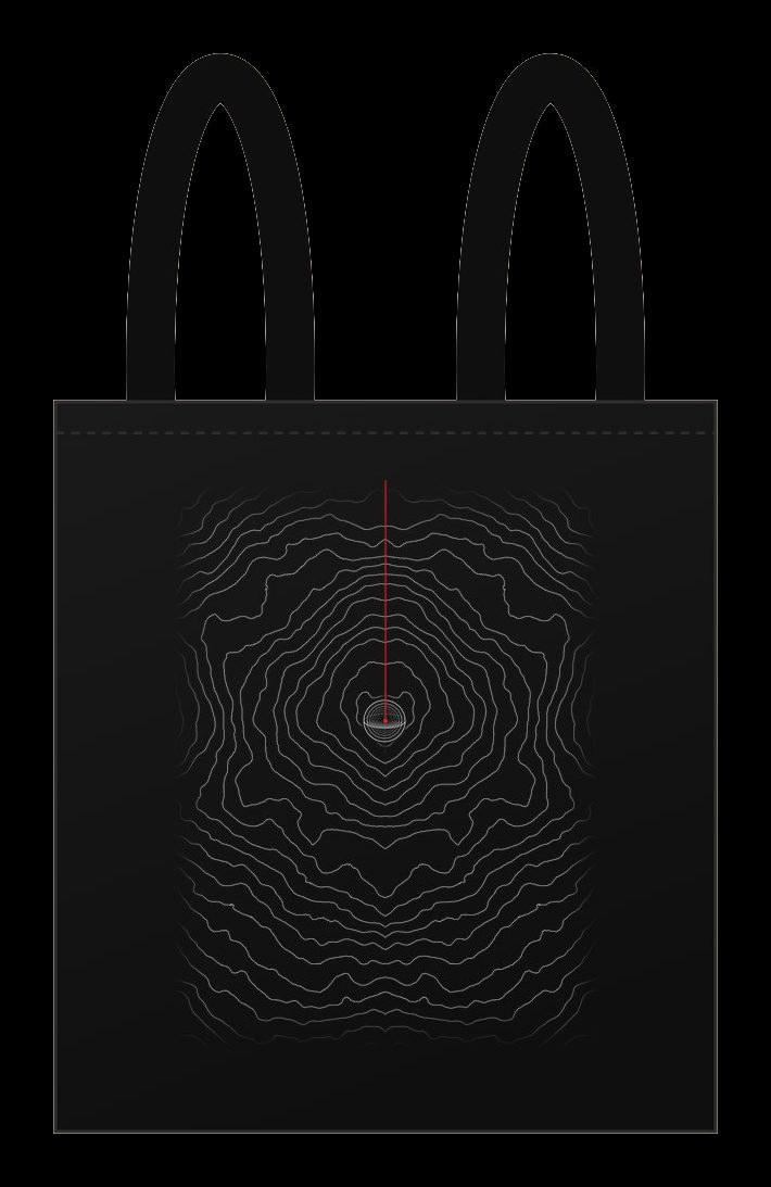 Plano de Tote bag Isolíneas, cara estampada