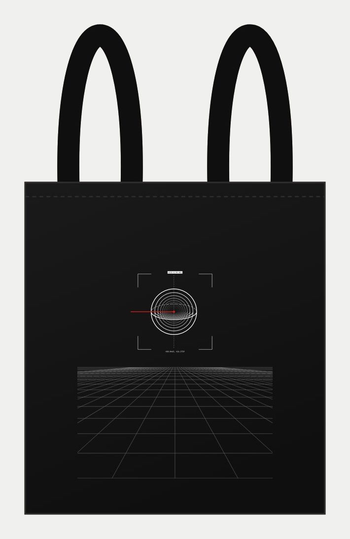 Plano de Tote bag Void Piso, cara estampada